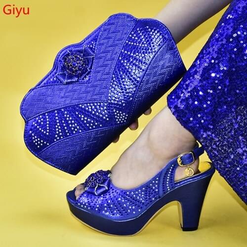 Doershow new designer shoes Italian Shoes With Matching Bags African Women Shoes And Bags Set For Prom Party SummerHLC1-39
