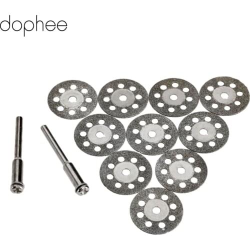 Dophee 10Pcs Dremel Accessories Cutting Disc Grinding Wheel Disc Circular Saw for Dremel Rotary Tool Cutting Glass Metal 20MM