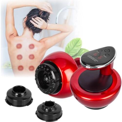 Electric Cupping Massager Guasha Scraping Cupping Therapy Anti Cellulite Fat Burner Slimming Acupoints Vacuum Guasha Device