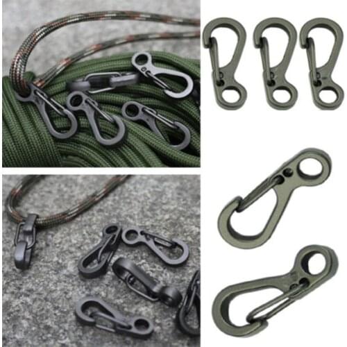 EDC SF mini spring hang Quickdraw Carabiner paracord clasp hook backpack tactical keyring survive camp hike mountain climb gear