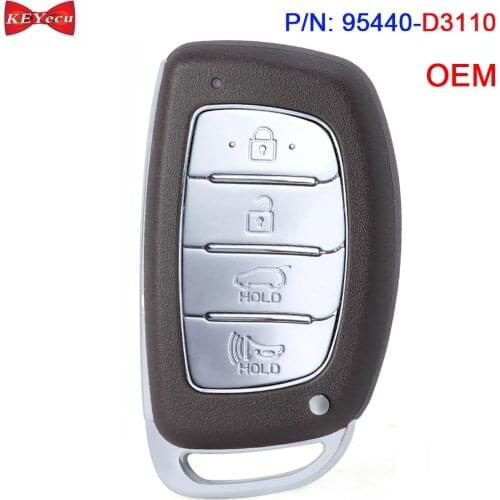 KEYECU OEM / Aftermarket for Hyundai Tucson 2018 2019 Remote Key Fob 95440-D3110 TQ8-FOB-4F11 47 Chip 433.92MHz