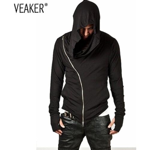 2019 new mens zipper Hoodies Mantle Hip Hop Long Sleeve Streetwear Hooded Jackets Black Red White Grey Slim Hoody Size M-3XL