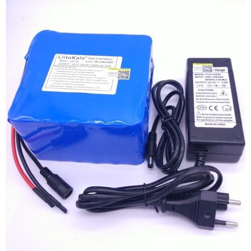 LiitoKala 24v 12ah 6S6P lithium battery pack 25.2V 12ah battery li-ion for bicycle battery pack 350w e bike 250w motor wit