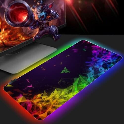 Mouse pad RGB Razer Gaming Accessories Computer Large 900x400 Mousepad Gamer Rubber Carpet With Backlit keyboard mouse pad gift