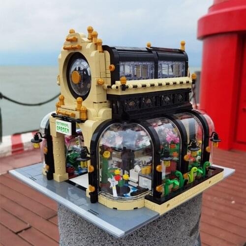 Creator Expert 2147Pcs City Street View Botanical Garden MOC Model Modular building Block Market Street Grocery Detective Agency