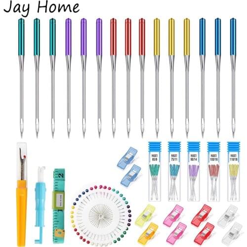 78Pcs Hand Sewing Tools Set Sewing Machine Needles & Plastic Clips & Seam Ripper & Sewing Needle Inserter Sewing Accessories