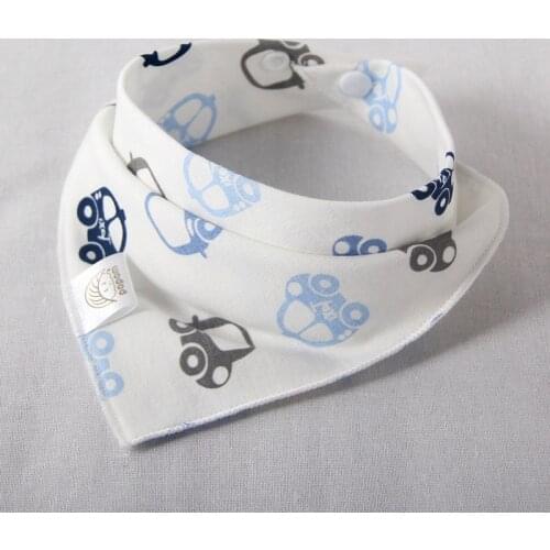 Baby Boy bibs High quality triangle double layers cotton baberos Cartoon Character Animal Print bandana dribble drool bib