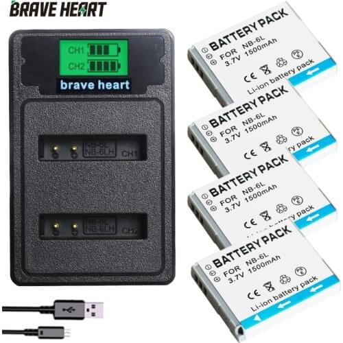 NB-6L NB-6LH NB 6L 6LH NB6L Battery + LCD DUAL Charger for Canon IXUS 85 95 IS SX275 SX280 SX510 PowerShot D10 S90 SD1200 200