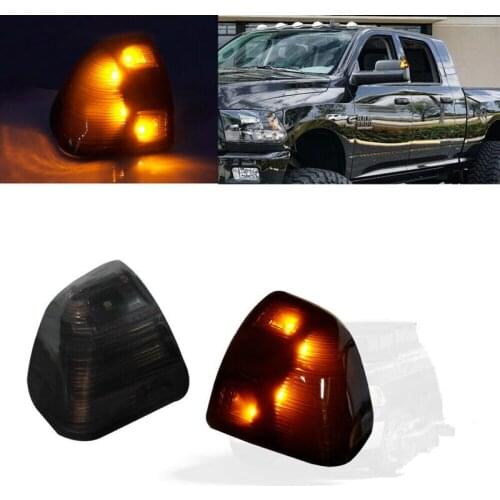 One Pair For Dodge Ram 1500 2500 3500 Car Rearview Mirror Steering Lamp LED Turn Signal Light With Wiring Harness Indicator Lamp