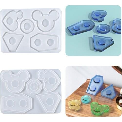 Eyelashes Display Tray Resin Silicone Mold Eyelashes Storage Box Case Holder Cosmetic Care Container Epoxy Resin Mold Decor
