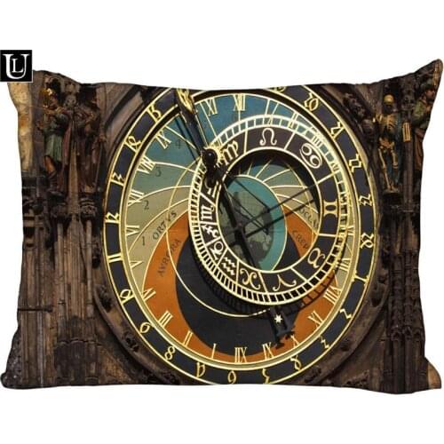 Custom Astronomy Prague Rectangle Pillowcase zipper Classic Pillow Case Customized Pillow Case Covers (Two Sides)