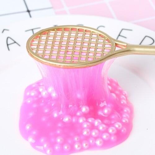 PVC Badminton Racket for Kids Floam Putty Cream Model Clay Tool DIY Fluffy Slime Form Crystal Soil Kit Clear Slime better