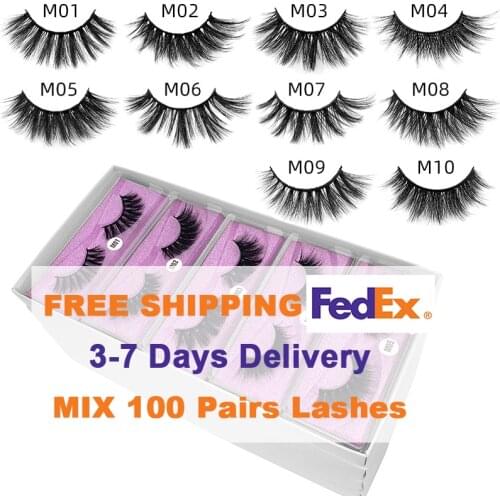 Wholesale Eyelashes 10/20/30/40/50/70/100 Pairs 3D Mink Lashes Bulk Dramatic False Eyelashes Extension Vendor Makeup 5D Lash
