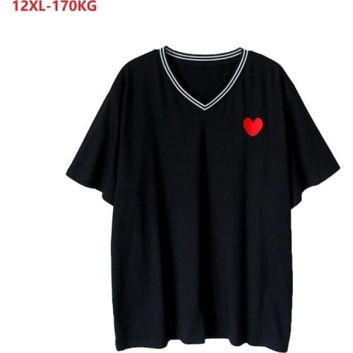 High quality summer plus size shirt short sleeve women 6XL 8XL 10XL 12XL home loose v-neck striped shirt oversize balck shirts