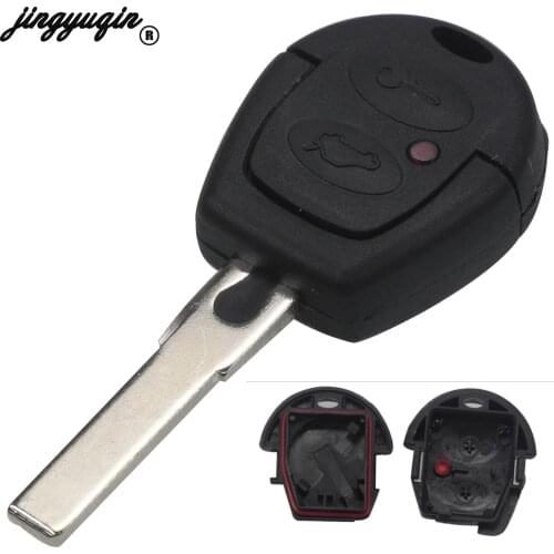 Jingyuqin Replacement Fob 2 Button Auto Cover Case Part (Not Include Blade) Car Key Shell For Volkswagen VW Jetta Polo Golf Seat