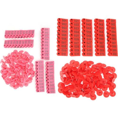 Poultry farming supplies poultry farming Pig Cattle and Sheep Ear Tag Farm Animal Indentification Card Goat Ear Label 100 Pack