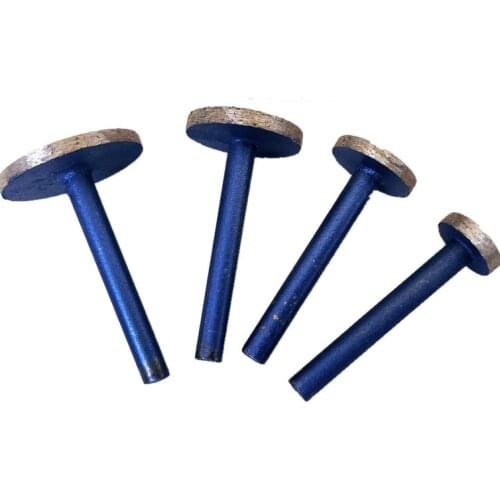 Free shipping 6pcs Thickened nail plate Diamond sintered grinding head T-shaped saw blade stone carving inscription