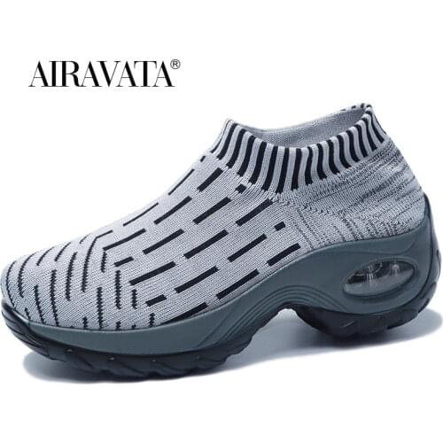 Women Walking Shoes Outdoor Platform Sneakers Fashion Breathable Comfortable Slip-on Casual Footwear
