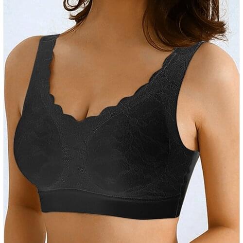 Women Bra Lace Underwear Seamless Bras Wireless Sexy Push Up Brassiere Gathers Pad Intimates Lingerie Beauty Back Latex Bralette
