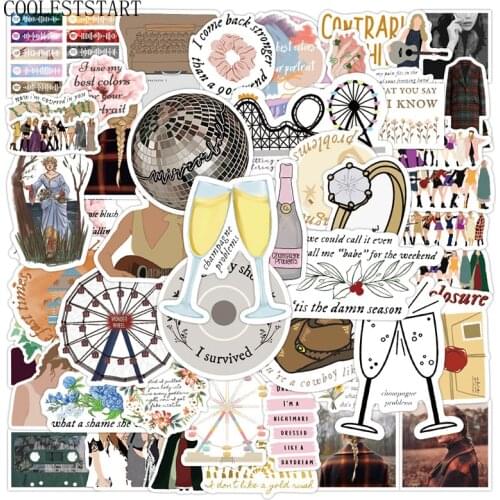 10/50Pcs Mixed Taylor Famous Singer Cartoon Stickers For Motorcycle Laptop Luggage Kids Toy Fridge Phone Case Pvc Diy guiter Toy