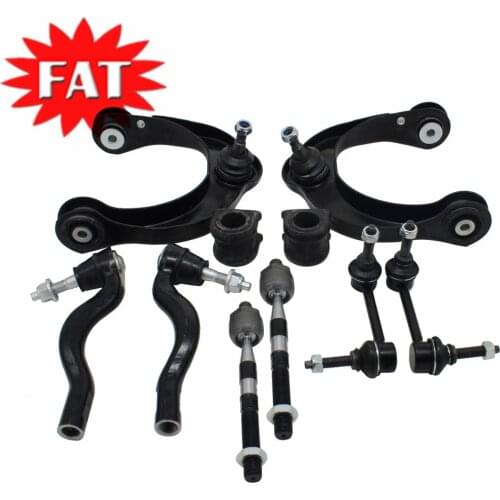10 PCS For Jeep Grand Cherokee 2011-2015 Front Axle Upper Control Arms + Steering Tie Rod + Stabilizer Bar Links + Tie Rod End