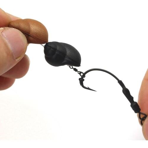 10PCS Imitation Snails for Zig Rigs Carp Fishing Accessories for Ronnie Hair Rig Carp Feeder Fishing Tackle