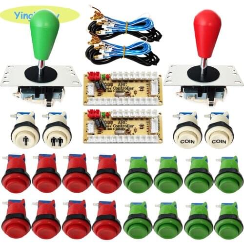 2 player arcade DIY kit with American-style arcade stick happ joystick coin button for arcade machine