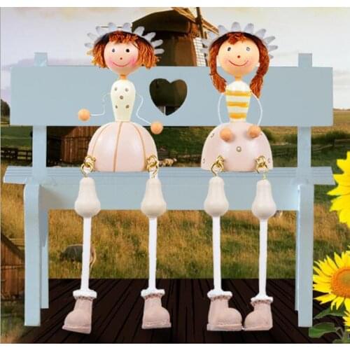 2pcs/lot Woodiness Suspending Doll Home Furnishing Decoration Scenic Spot Gift Home Decoration Wood Girl Craft ML 006