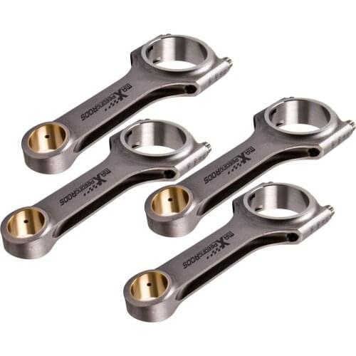 4pcs 134mm Connecting Rod Conrod For Opel Frontera 2.4i 4340 Steel Conrods + ARP Bolts Balanced Piston Pin 800HP