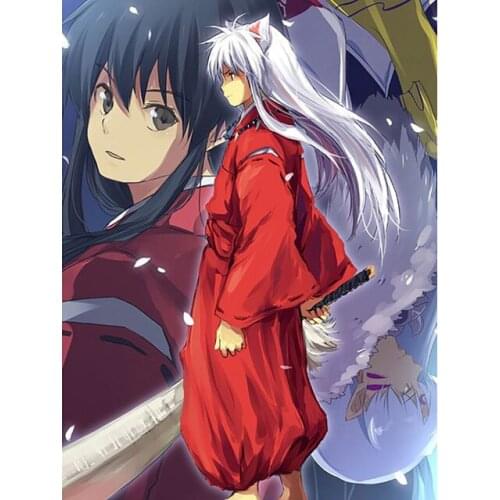 5D Diamond Painting Japanese Animation Inuyasha Manga Mosaic Cross Stitch Kit Diy Embroidery Handmade Home Decoration Gift