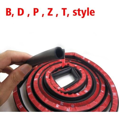 6M Big D-Type B P 2*14mm Car Truck Motor Van Boat Door Rubber Seal Sealing Weathers trip Strip Styling