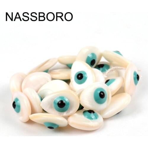 Drops of Water Shape White Natural Shell Bead Charms Loose Spacer Beads for Jewelry Making Needlework Diy /Handmade NASSBORO