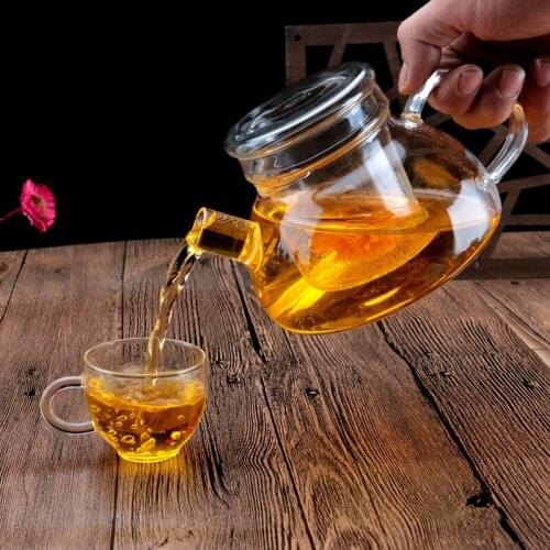 700ml Handmade Heat-Resistant Borosilicate Glass Thick Tea Pot Filter Chinese KungFu Tea Teapot Cup Afternoon Tea Accessory