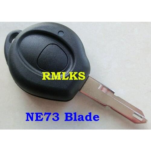 RMLKS Uncut NE73 Blade Key Shell Replacement 1 Button Remote Key Case Blank Cover Fit For Peugeot 206 Car Key Fob