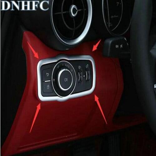 DNHFC the car headlights adjust the button to decorate the ring for Alfa Romeo Giulia 2017 2018