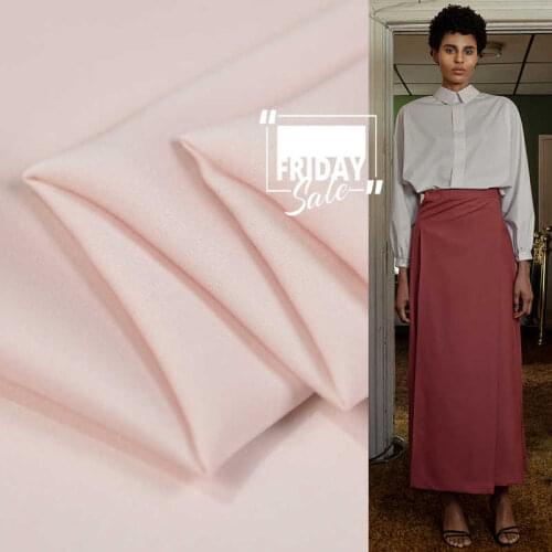 1 Meter Soft Light Pink Fabric Elastic Satin 5% Spandex 95% Mulberry Silk Skin