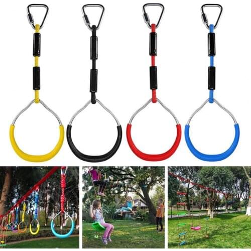 Gymnastic Ring Heavy Duty Shoulder Strength Sports Equipment Outdoor Backyards Pull Up Gym Ring for Children Exercise Ring
