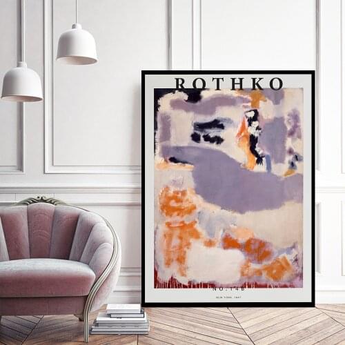 Mark Rothko Art Prints Exhibition Posters Canvas Painting Abstract Colors Wall Art Pictures For Living Room Home Decor Cuadros