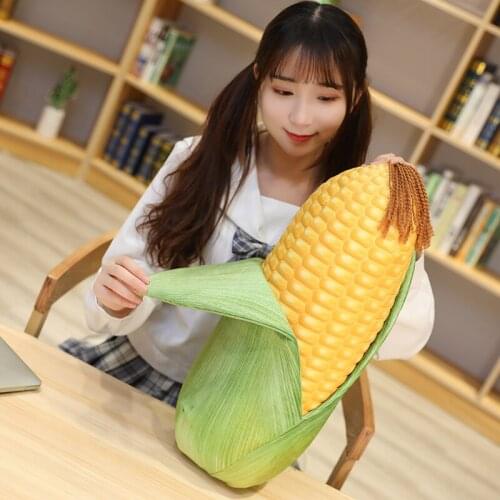 45/55cm Real Life Corn Plush Toys Stuffed Cute Plants Plush Doll Soft Creative Food Sofa Pillow Cushion Gift for Kids Girls