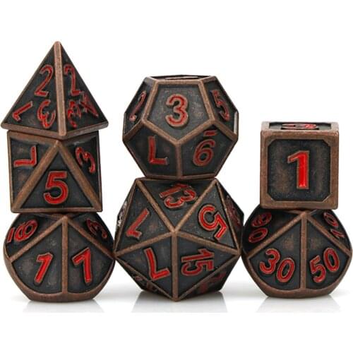Metal Dice Set dungeon and dragon Rpg Dados Jogos dnd dice set d&d dice custom dice galaxy dice with bag D20 D12 D10 D8 D6 D4