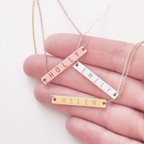 Personalise Choker Hollow Necklace Women Custom Name Necklace Jewelry Letter Necklace Stainless Steel Chain Bijoux Femme Wedding