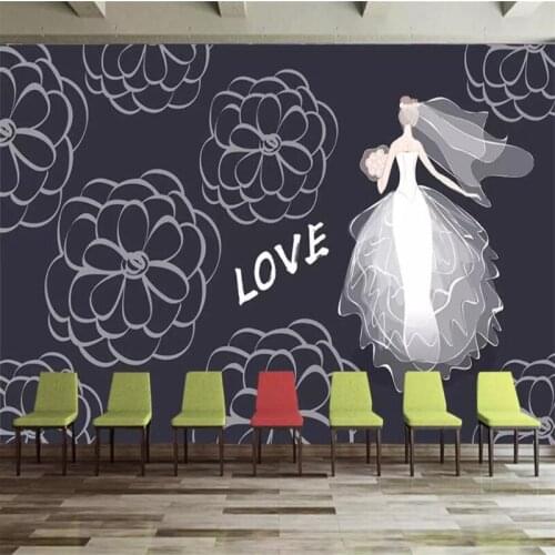 Custom 3D photo wallpaper abstract fashion girl wallpaper mural clothing store beauty salon cosmetics mural papel de parede