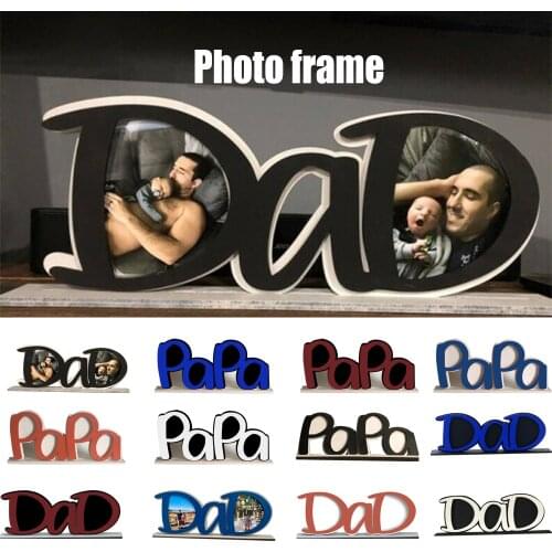 Dad Picture Frame Dad Photo Holder Fathers Day Gift Creative Wooden Desktop Ornament Home Decor декор Dekoration Decoración