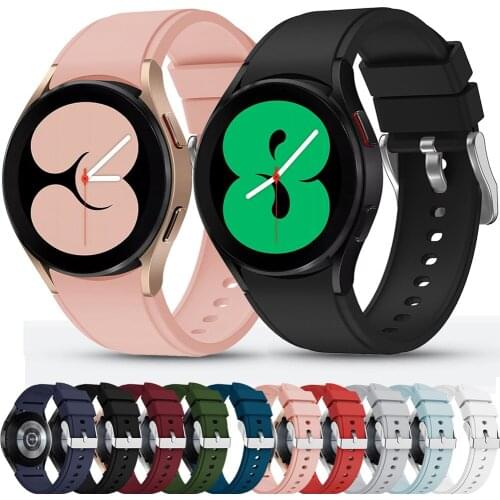 For Samsung galaxy watch 4 40mm 44mm Classic 46mm 42mm Original Strap Silicone Wristband Sport Bracelet Watchband Band