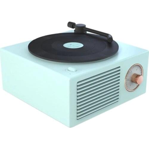Retro Vinyl Record Bluetooth Speaker Rotating Record Player Stress Relief