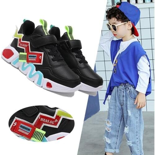 School Shoes Sneakers for Teens Children Leather Walking Footwear Baby Kids Non-slip Trainers Teenage Girls and Boys Sport Shoes