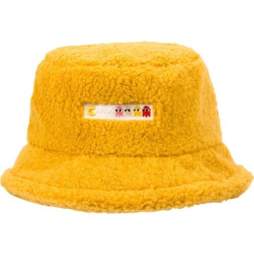 Hat female autumn winter versatile suit winter fisherman hat lamb wool winter round face plush winter hat thick style warm