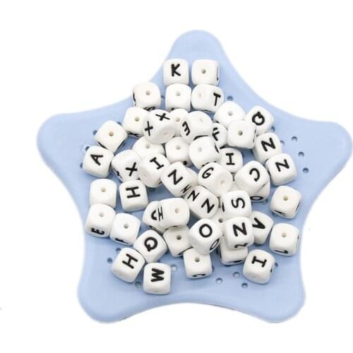 Cute-Idea 20pcs silicone english alphabet letters baby Teething for Personalized Name DIY baby product Food Grade teether toy