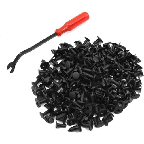 Uxcell 100pcs 8mm Plastic Rivets Bumper Fender Clips Trim Panel Fasteners Automotive Expansion Screws Kit