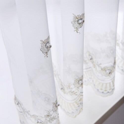 Pearl Series White Sheer Curtains for Kitchen Living Room Bedroom Tulle for Windows Treatment Wedding Decor Drape Blinds Custom